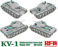 KV-1 with Reinforced Cast Turret Model 1942 (1/35 Scale) Plastic Military Model Kit