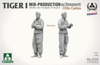 Tiger I Mid Production with Zimmerit (1/35 Scale) Plastic Military Model Kit