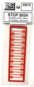 Modern Red Stop Signs (18 Pack)