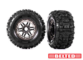 3.8" Wheels Belted Tires with Foam Inserts