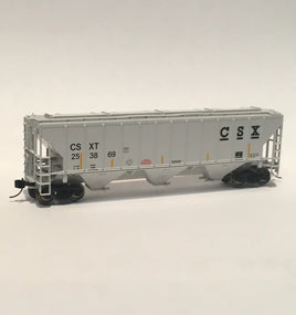 N Pullman Standard PS2CD 4427 High Side Covered Hopper CSXT- CSX White #253869