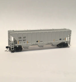 N Pullman Standard PS2CD 4427 White High Side Covered Hopper CSXT #253870