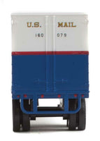 35' Fluted-Side Trailer 2-Pack US Mail (blue, white, red stripe, gold shadow lettering)