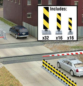 Quiet Crossing Lane Markers Kit (yellow, black stripes)