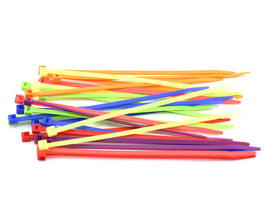 7.5" Assorted Color Zip Tie Wraps (25 Pack)