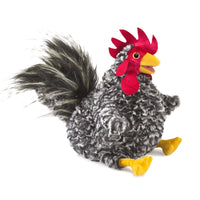 Barred Rock Rooster Hand Puppet