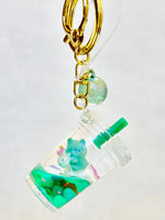 Bear Riding Unicorn Floaty Key Charm