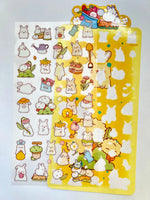 Bunny Garden Flat Stickers