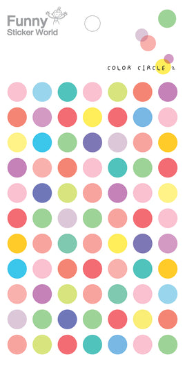 Color Circles Flat Stickers