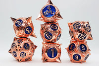 Metal Meteor Storm Copper Polyhedral Dice Set