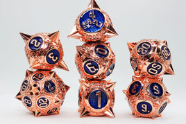 Metal Meteor Storm Copper Polyhedral Dice Set