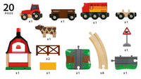 Farm Railway Wooden Train Set