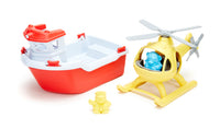 Green Toys Rescue Boat and Helicopter