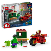 LEGO Marvel Iron Man with Bike and The Hulk