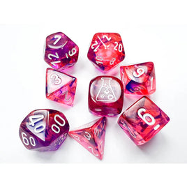 Lab Dice 6 Nebula Polyhedral Black Light Special/White Dice Set (7) + Bonus Die