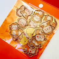 Monkey Shiny Epoxy Sticker Bag