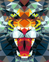 CreArt Polygon Tiger Paint by Number