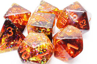 Pumpkin Light Polyhedral Dice Set (7)