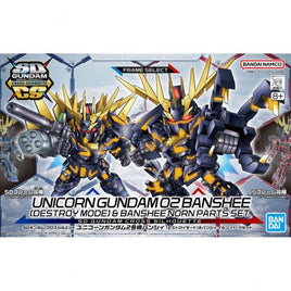 SD Cross Silhouette Unicorn Gundam 02 Banshee (Destroy Mode) & Banshee Norn Parts Plastic Gundam Model Kit