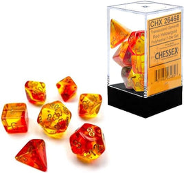 Translucent Gemini Red-Yellow/Gold 7-Die Set