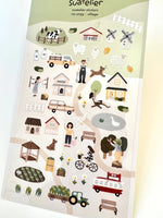 Village Flat Stickers