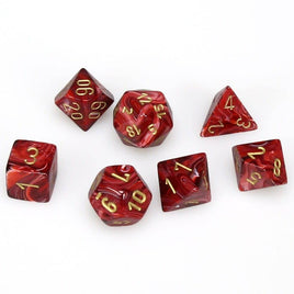 Vortex Polyhedral Burgundy/Gold Dice Set (7)