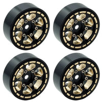 1.0" 1/24 Black Brass Beadlock Wheels