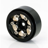 1.0" 1/24 Black Brass Beadlock Wheels