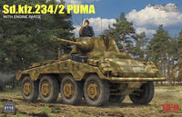 Sd.Kfz.234/2 PUMA w/Engine Parts (1/35 Scale) Plastic Military Model Kit