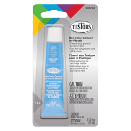 Testors - Cement for Plastics, Non-Toxic, 5/8oz