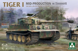 Tiger I Mid Production (1/35 Scale) Plastic Military Model Kit