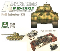 Panther A Mid-Early Production with Interior (1/35 Scale) Plastic Military Model Kit