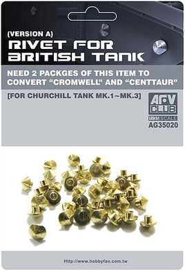 AFV Club - Brass Shield Bolts for Churchill Tank