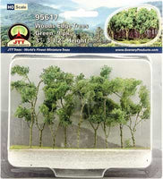 Woods Edge Trees -- Green - 3 to 3-1/2" 7.6 to 8.9cm pkg(9)