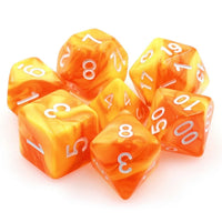 Lemon Sorbet Polyhedral Dice Set (7)