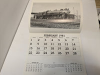 1981 "Steam On The Southern Pacific" Calendar