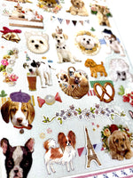 Sonia Puppy Parisien Flat Stickers