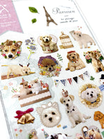 Sonia Puppy Parisien Flat Stickers