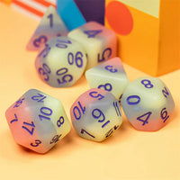 Peach Snow Cone Polyhedral Dice Set (7)