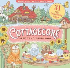 Peter Pauper Cottagecore Coloring Book