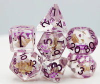 Purple Koi Fish Polyhedral Dice Set (7)