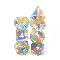 Rainbow Ribbon Polyhedral Dice Set (7)