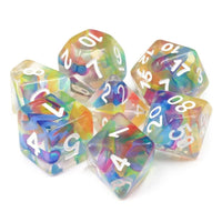 Rainbow Ribbon Polyhedral Dice Set (7)