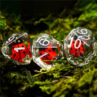 Red Ladybug Polyhedral Dice Set (7)