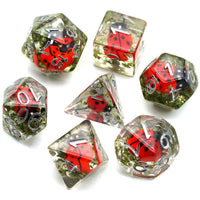 Red Ladybug Polyhedral Dice Set (7)