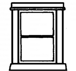 Campbell Scale Models 901 HO Double-Hung 2-Pane Windows (Pack of 5)