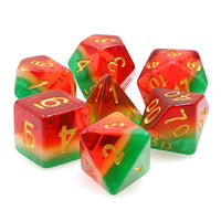 Watermelon Polyhedral Dice Set (7)