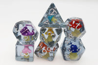 Whimsical Mushrooms Polyhedral Dice Set (7)