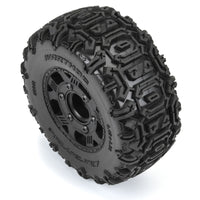 Warthog SC 2.2"/3.0" Off-Road Tires Mounted on Ripper Black 6x30 Removable 12mm Hex Wheels (2)