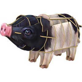 Makebug Voices Of Nature Pig 3D Kraft Paper Puzzle